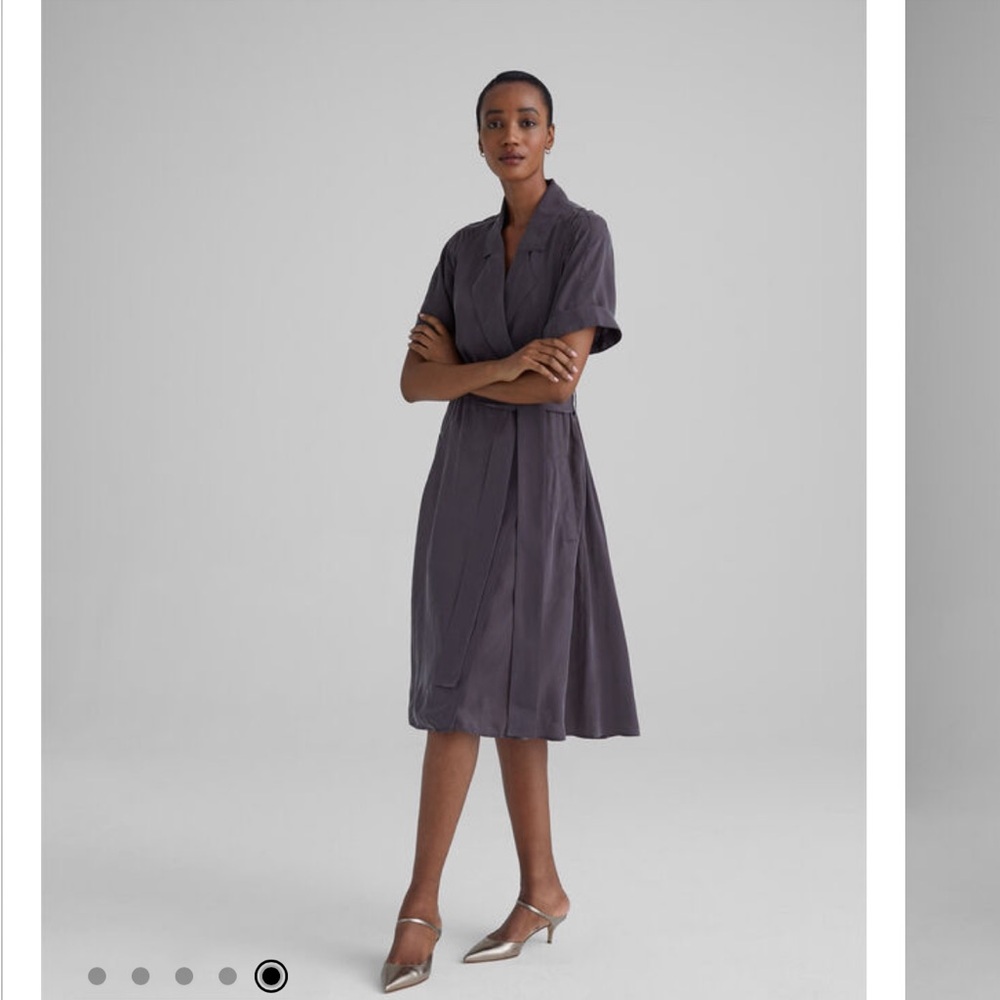CLUB MONACO Grey Trench Blazer Dress